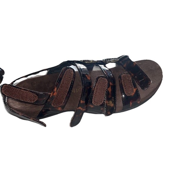 Vionic Brown Amber Tortoise Strappy Sandals Adjustable Orthopedic Woman's Size 8 - Picture 9 of 13